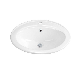 Classic Design USA 22 Inch Oval Porcelain Basin Sanitary Bathroom Furniture Semi Counter Wash Basin Sink