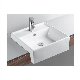 Semi Counter Square Shape China Wholesale Supplier Washroom Lavobos Ceramic Bathroom Washbasins Sink manufacturer