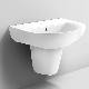 Wall Hung Mounted Bathroom Ceramic Semi Pedestal Basin Bathroom Sink manufacturer