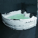 CE Custom Apron Couple Bath Tub Acrylic Corner Hydromassage Whirlpool Massage Bathtub