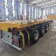 Full New 2/3/4 Axle 20FT 40FT Container Shipping Flat Bed Semi Trailer with Twist Locks and Roof