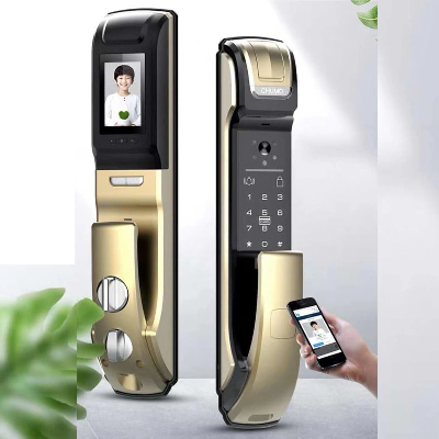 4.5" Display Screen Visible Fingerprint Smart Lock with Light