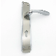 Square Type Zinc Alloy Plate Door Lock Lever Handle on Plate manufacturer