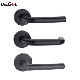  Door Handle Adjustable Simple Black Lock Cylinder Handle Set