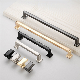 Square Zinc Alloy Satin Brass Cabinet Pulls Furniture Drawer Handle manufacturer