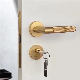 Zinc Alloy Modern Interior Tubular Lever Luxury Knurled Door Handle on Rosettes manufacturer