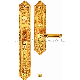 (C03 Series) Luxury Brass Copper Golden Plated American Villa Style Handle Entrance Door Lock