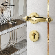  Wholesale Zinc Alloy Lock K Gold Shiny and Luxurious Lever Handle Door Mortise Bedroom Door Lock for Interior Door
