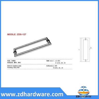 Bathroom Handles Stainless Steel Glass Door Pull Furniture Fittings Hardware Accessories