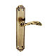 Middle East Type Zinc Alloy Room Door Lock Lever Handle with Plate manufacturer