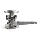 Stainless Steel Flanged Ball Valve DN100 DIN ANSI JIS Standard Manual Handle with Lock and Platform