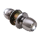  Cylindrical Tubular Knob Door Lock Interior Security Doorknob with Lock and Keys