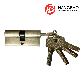 Euro Size Double Sides Single Zinc Alloy Knob Open Solid Brass Mortise Door Lock Cylinder 60mm Zinc Alloy Lock Cylinder with Brass Key