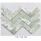 New Style Luxury Decorate Straight Edge Gradient Mixed Color Silver Gray Seagreen Crystal Glass Mosaic for Wall