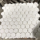  Greek Thassos White Hexagon Shaped Marble Stone Mosaic