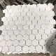 Greek Thassos White Hexagon Shaped Marble Stone Mosaic manufacturer