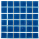 Large Stock Supply Porcelain 48X48mmsquare Glazed Glossy Shiny Blue Ceramic Mosaic for Swimming Pool