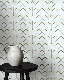 White Marble and Gold Metal Wall Tile Mosaic
