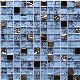  Foshan High Quality Blue Color High Temperature Firing Mix Metal and Glass Mosaic Bathroom Tile M823105-B