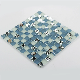 Blue Color Shell and Frosted Glass Mosaic Tile Decorative, Crackle Glass Mosaic Tile