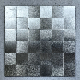 Silver Metallic Tile Sheets Stainless Steel & Aluminum Blend Mosaic Tiling Kitchen Designs Diamond Tiles Backsplash