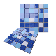  Bathroom Kitchen Backsplash Square Shape Glazed Ceramic Blue Mosaic Pool Tile for Swimming Pool