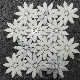 Bianco Carrara White Marble Daisy-Flower Water-Jet Mosaic Art Wall Tiles manufacturer