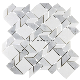 New Design Geometry Shape Bianco Carrara White Marble Mosaic Tiles manufacturer