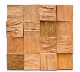 3D Interior Decoration Wallpaper Natural Wood Mosaic Wall Pane