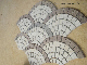  Wholesale Mix Color Granite Paver Pattern on Mesh Paving Stone Fan Shape Cobblestone for Outdoor Way