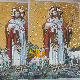 Customized Hand Made Stained Glass Mosaic Pattern Christian Jesus Glass Mosaic Mural for Wall Decor manufacturer