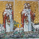Customized Hand Made Stained Glass Mosaic Pattern Christian Jesus Glass Mosaic Mural for Wall Decor