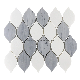 Wholesale Price China Bardiglio Grey Marble Leaf Shape Mosaic Tiles manufacturer