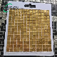  30 Square Meter in Stock Gold Color Glass Mosaic Tile Factory Price Glass Mosaic Tile for Wall Decor