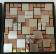  Colorful Square Shape Stainless Steel and Alu Mixed Mosaic