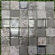  Gray Shinning Pattern Mix Stone Mosaic Decoration Tile