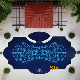 Customzied Luxury Royal Swimming Pool Design Dark Blue Glass Mosaic Murals Pool Mosaic Tile Patterns for Garden Pool Decor