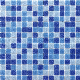 Blue Mosaic Crystal Glass Swimming Pool Mosaic Tile manufacturer