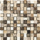 Basketweave Pattern Marble Mix Glass Stone Mosaic for Interior Design