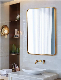  Gold Aluminum Metal Rectangle Frame Mirror Modern Wall Mirror Home Decoration Luxury Interior Bathroom Entryway