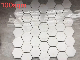  Wall Decorative Hexagon Shape White Stone Marble Mosaic