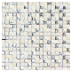  Foshan Stone Mixed Glass Mosaic White Color for Wall Decoration