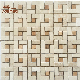 New Design Honed Finish Travertine Stone Mosaic Design