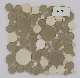 Factory Supply Light Brown Round Glass Mix Stone Mosaic with Wholesale Price manufacturer