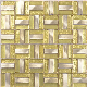 Poland Hotel Lobby Yellow Color Glass Aluminium Mosaic Tile