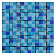 China Factory Blue Color Hot Melt Glass Mosaic Tile for Swimming Pool