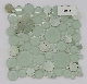 Light Green Round Glass Mix Stone Mosaic with Wholesale Price for Kitchen Backsplash and Bathroom manufacturer