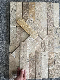Black /Beige Brushed Stone Travertine 2X8 Brick Subway Tile Stone Mosaic on Wholesale