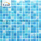 Beautiful Blue Color Square Shape Glass Pool Tile Mosaic