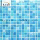 Beautiful Blue Color Square Shape Glass Pool Tile Mosaic